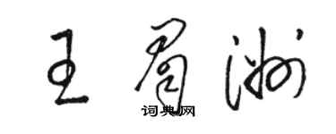 駱恆光王眉洲草書個性簽名怎么寫