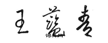 駱恆光王藍青草書個性簽名怎么寫