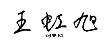 梁錦英王虹旭草書個性簽名怎么寫