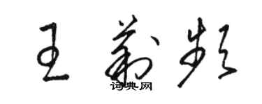 駱恆光王莉頻草書個性簽名怎么寫