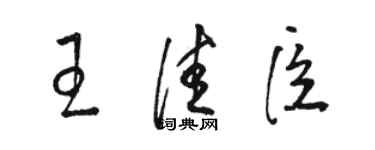 駱恆光王佳臣草書個性簽名怎么寫