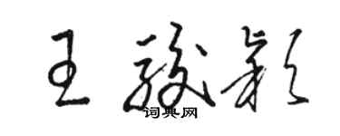 駱恆光王駿穎草書個性簽名怎么寫