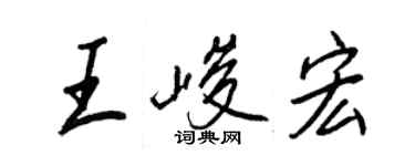 王正良王峻宏行書個性簽名怎么寫