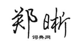 駱恆光鄭晰行書個性簽名怎么寫