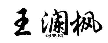 胡問遂王瀾楓行書個性簽名怎么寫