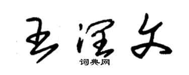 朱錫榮王潤文草書個性簽名怎么寫