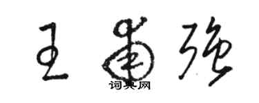 駱恆光王甫強草書個性簽名怎么寫