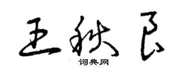 曾慶福王秋良草書個性簽名怎么寫