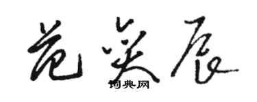 駱恆光范奕辰草書個性簽名怎么寫