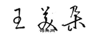 駱恆光王美朵草書個性簽名怎么寫