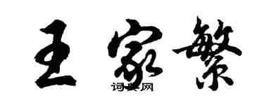 胡問遂王家繁行書個性簽名怎么寫