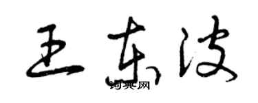 曾慶福王東波草書個性簽名怎么寫