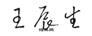 駱恆光王辰生草書個性簽名怎么寫