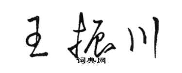 駱恆光王振川草書個性簽名怎么寫
