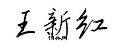 王正良王新紅行書個性簽名怎么寫