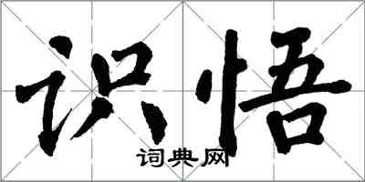 翁闓運識悟楷書怎么寫