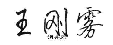 駱恆光王剛霧行書個性簽名怎么寫