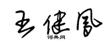 朱錫榮王健鳳草書個性簽名怎么寫