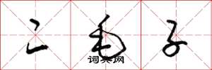 梁錦英二毛子草書怎么寫