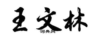 胡問遂王文林行書個性簽名怎么寫