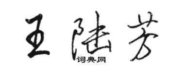 駱恆光王陸芳行書個性簽名怎么寫