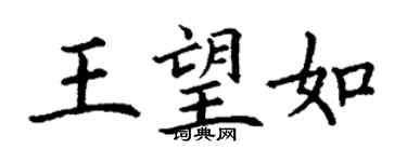 丁謙王望如楷書個性簽名怎么寫