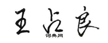 駱恆光王占良行書個性簽名怎么寫