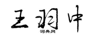 曾慶福王羽中行書個性簽名怎么寫