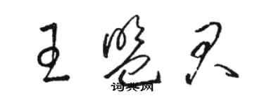 駱恆光王盟君草書個性簽名怎么寫