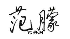 駱恆光范朦行書個性簽名怎么寫