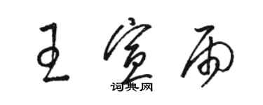 駱恆光王宣雨草書個性簽名怎么寫