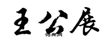 胡問遂王公展行書個性簽名怎么寫