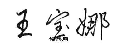 駱恆光王寶娜行書個性簽名怎么寫