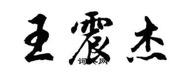 胡問遂王震傑行書個性簽名怎么寫