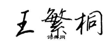 王正良王繁桐行書個性簽名怎么寫