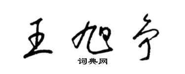 梁錦英王旭爭草書個性簽名怎么寫