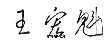 駱恆光王宏魁草書個性簽名怎么寫