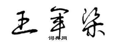 曾慶福王軍梁草書個性簽名怎么寫