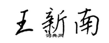 王正良王新南行書個性簽名怎么寫