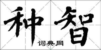 翁闓運種智楷書怎么寫