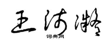 曾慶福王沛凝草書個性簽名怎么寫