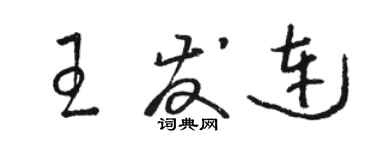 駱恆光王發連草書個性簽名怎么寫