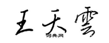 王正良王夭雲行書個性簽名怎么寫