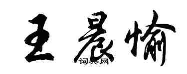 胡問遂王晨愉行書個性簽名怎么寫