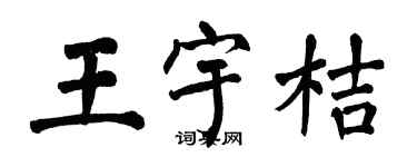 翁闓運王宇桔楷書個性簽名怎么寫