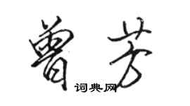 駱恆光曾芳行書個性簽名怎么寫