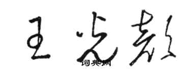 駱恆光王光顏草書個性簽名怎么寫