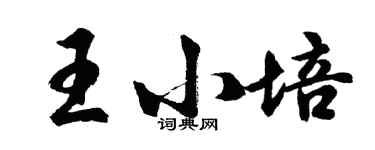 胡問遂王小培行書個性簽名怎么寫