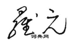 駱恆光羅元草書個性簽名怎么寫