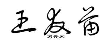 曾慶福王友苗草書個性簽名怎么寫